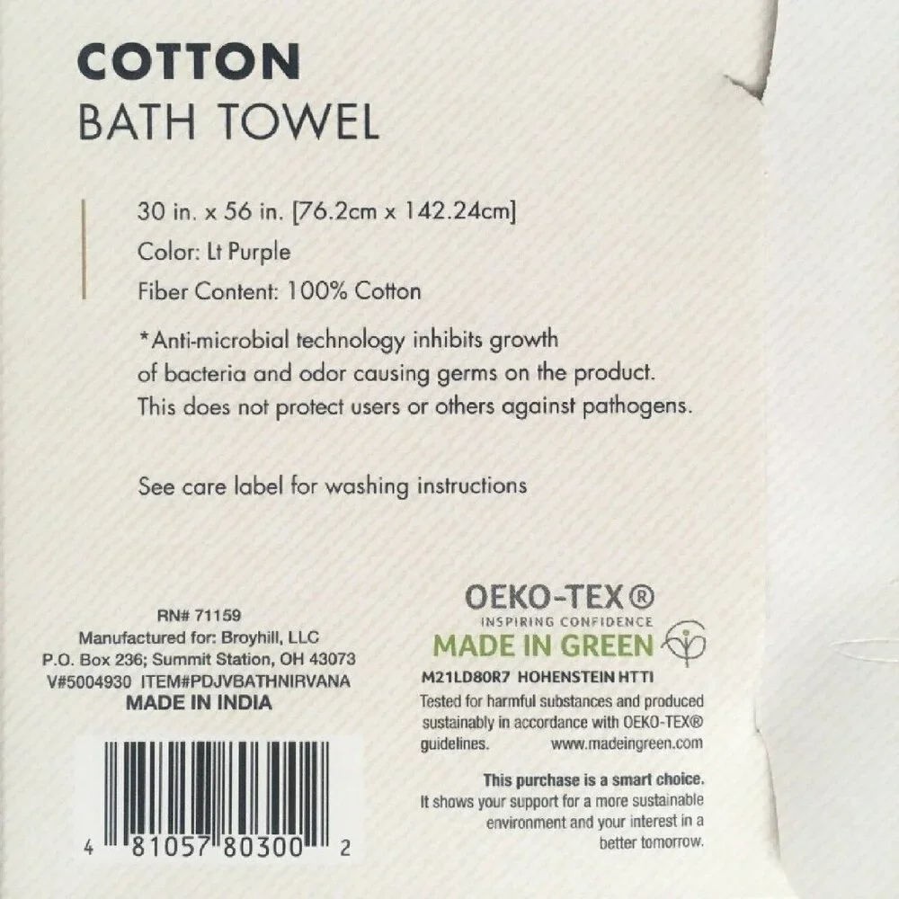 3 new Broyhill Jacquard-Pattern Textured Velour 100% Cotton Bath Towels